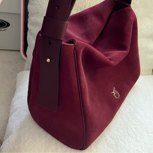 Pinko Maroon/Burgundy Hobo Bag With Dust Bag - Picture 7 of 10
